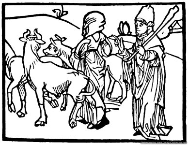 Albrecht-Durer-Priest-drives-out-cattle-before-him-goes-handmaiden