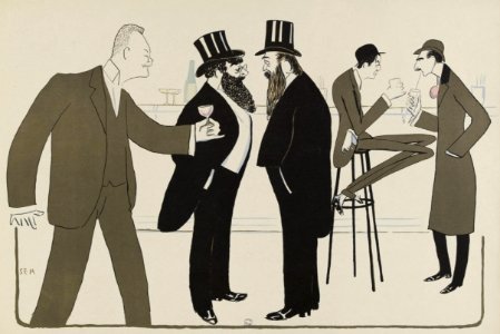 Album blanc à cachet orange - Jacques Faure, Tristan Bernard, Constant Say, le Marquis de Saint-Sauveur et le Comte de Cessel