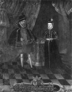 Albrekt, 1490-1568, hertig av Preussen. Anna Maria prinsessa av Braunschweig - Nationalmuseum - 15287