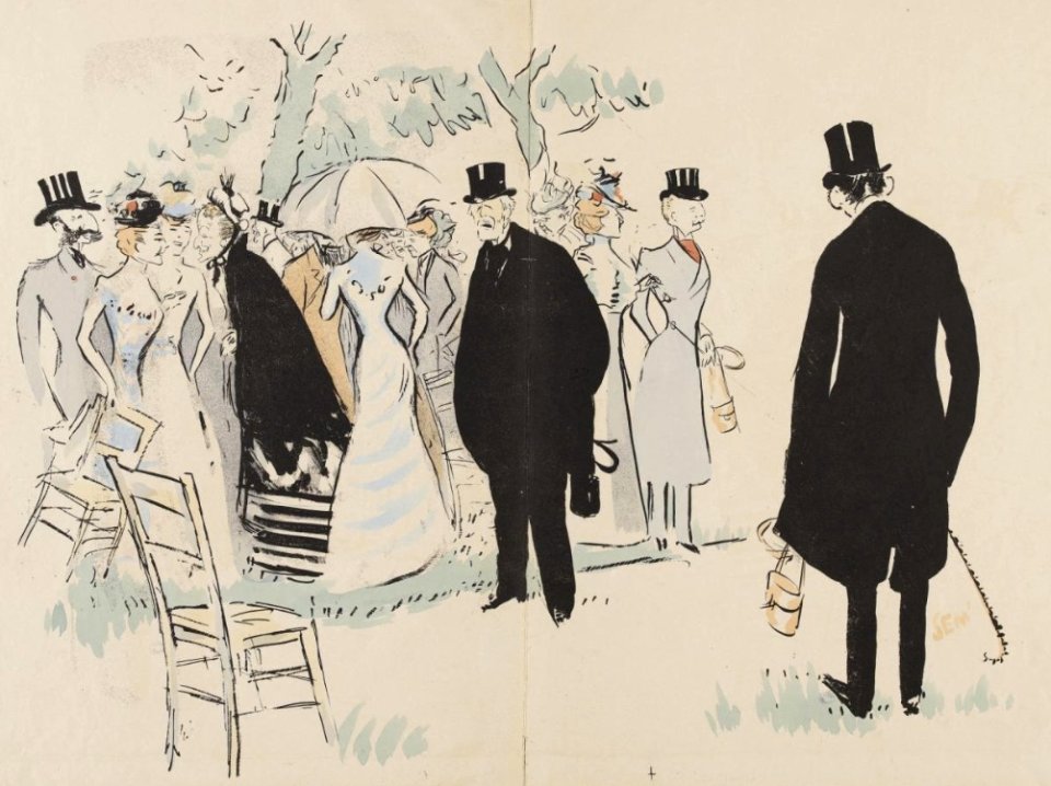 Album Le Turf - Le Prince Troubetzkoy, la Baronne Alphonse de Rothschild, le Baron Gustave de Rothschild, le Marquis Boni de Castellane, Monsieur Emile Deschamps