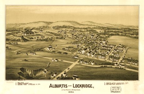 Alburtis and Lockridge, Lehigh County, Pennsylvania 1893. LOC 75694943