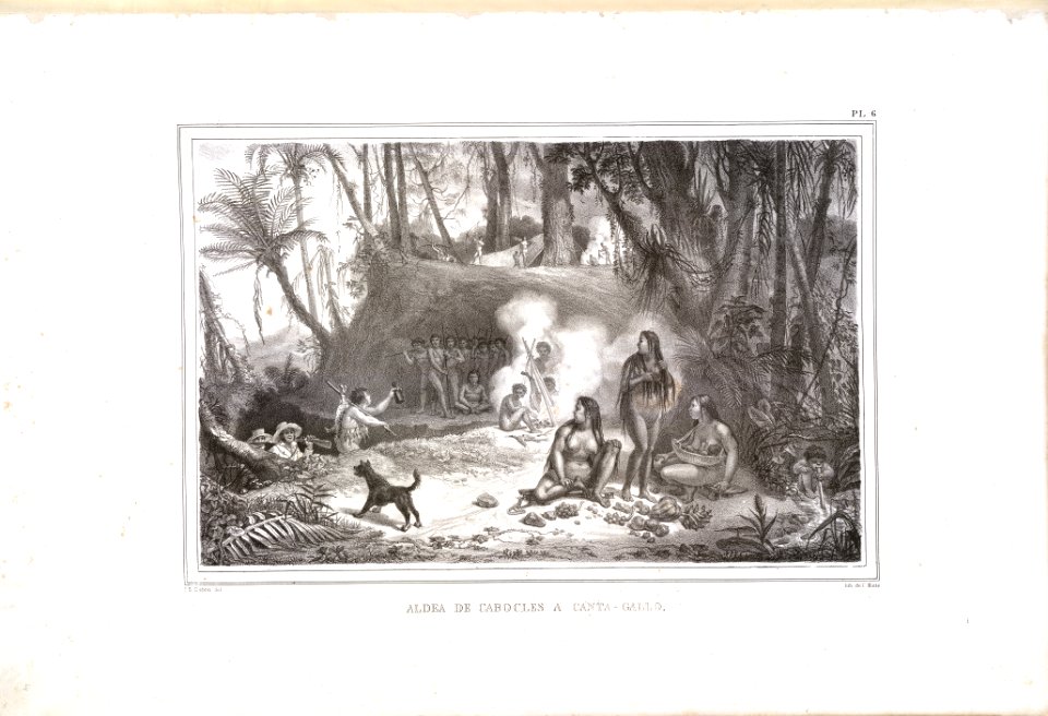 Aldea de cabocles a canta-gallo (1), da Coleção Brasiliana Iconográfica