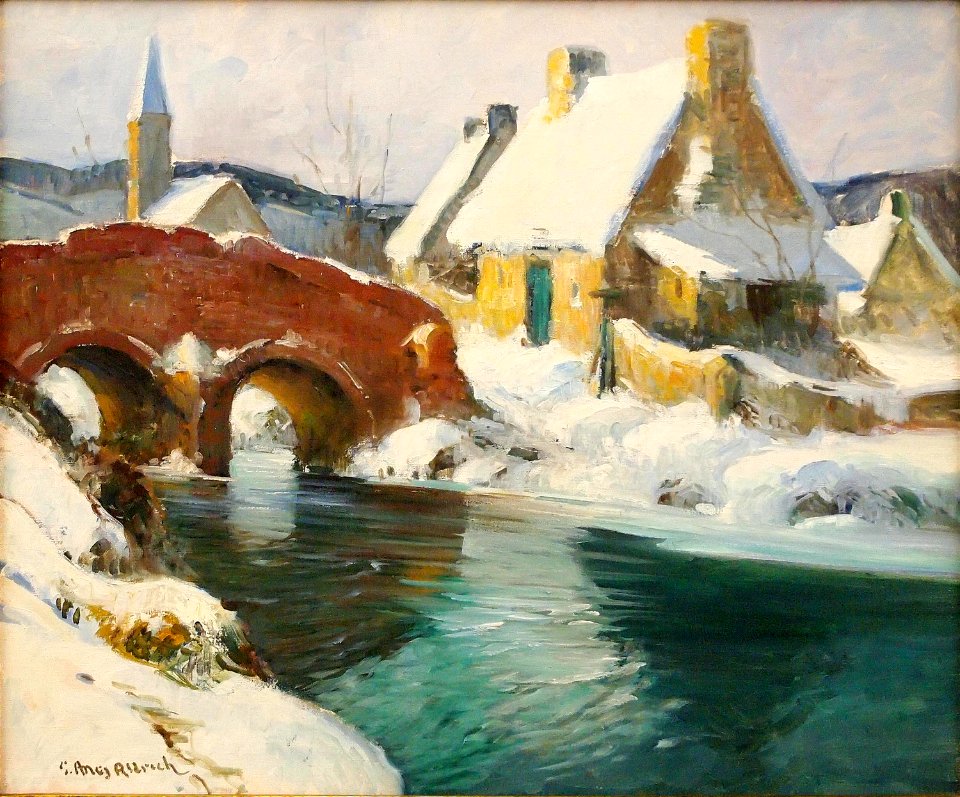 French Snow Scene by George Ames Aldrich