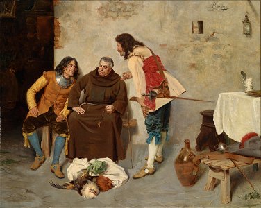 Alcide Segoni Pater mit Landsknechten