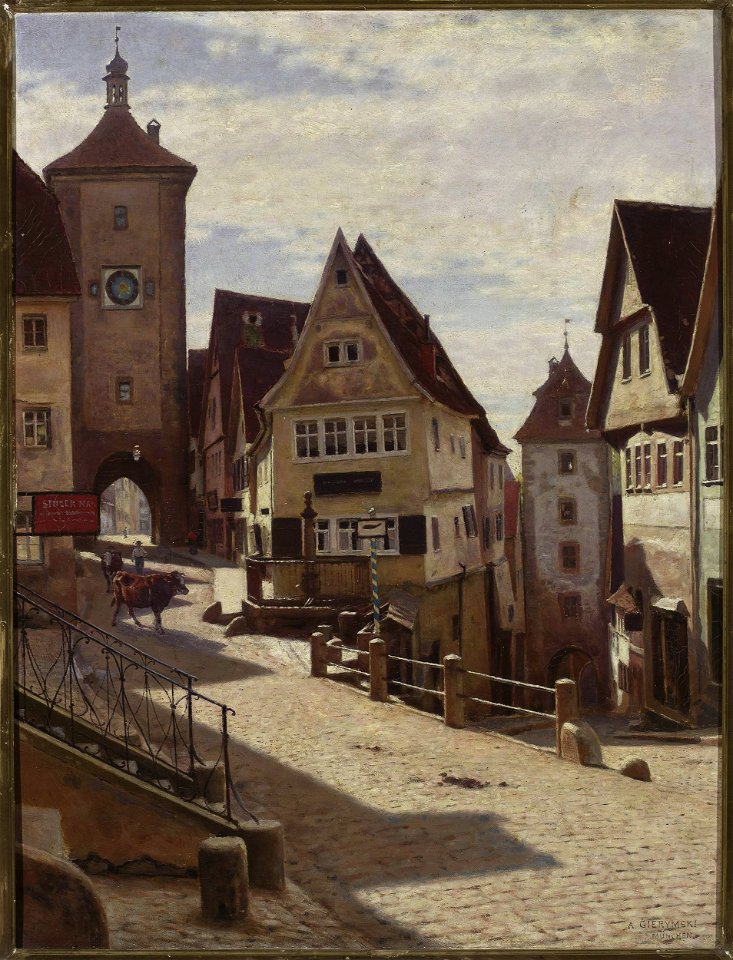 Aleksander Gierymski - Am Plönlein in Rothenburg - MP 963 - National Museum in Warsaw