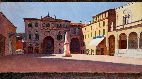 Aleksander Gierymski - Piazza di Dante in Verona - MNK II-a-833 - National Museum Kraków