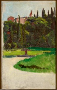 Aleksander Gierymski - Villa d'Este in Tivoli, sketch - MP 631 MNW - National Museum in Warsaw