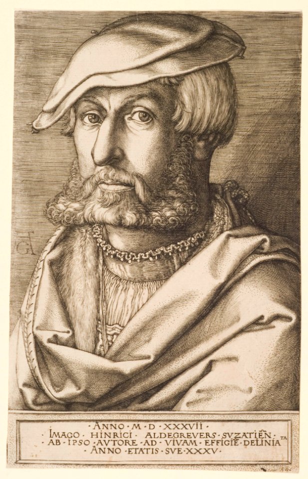 Heinrich Aldegrever - Selbstbildnis 1537