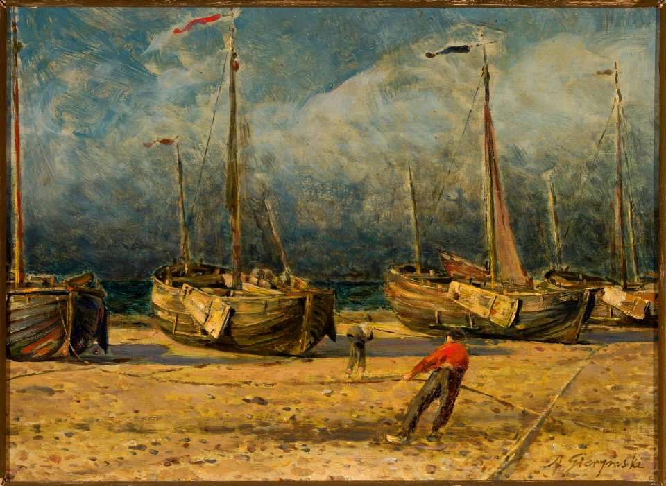 Aleksander Gierymski - Fishing boats at the seaside - MP 640 - National Museum in Warsaw