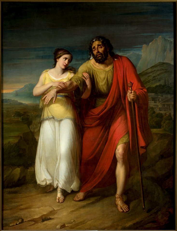 Aleksander Kokular - Oedipus and Antigone - MP 3966 MNW - National Museum in Warsaw