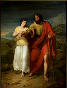 Aleksander Kokular - Oedipus and Antigone - MP 3966 MNW - National Museum in Warsaw