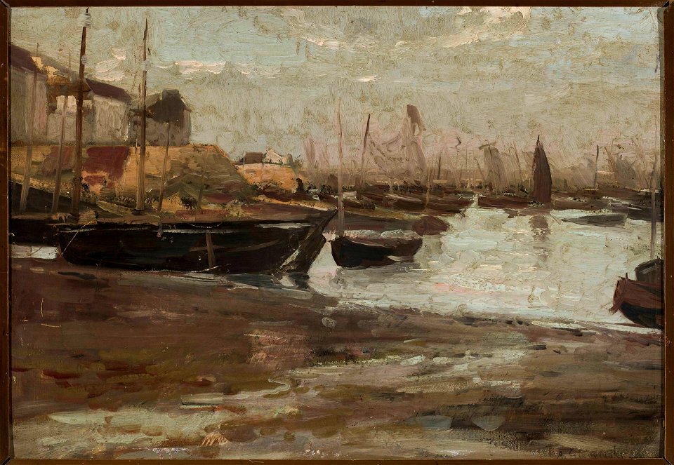 Aleksander Gierymski - Fishing port, sketch - MP 4879 MNW - National Museum in Warsaw