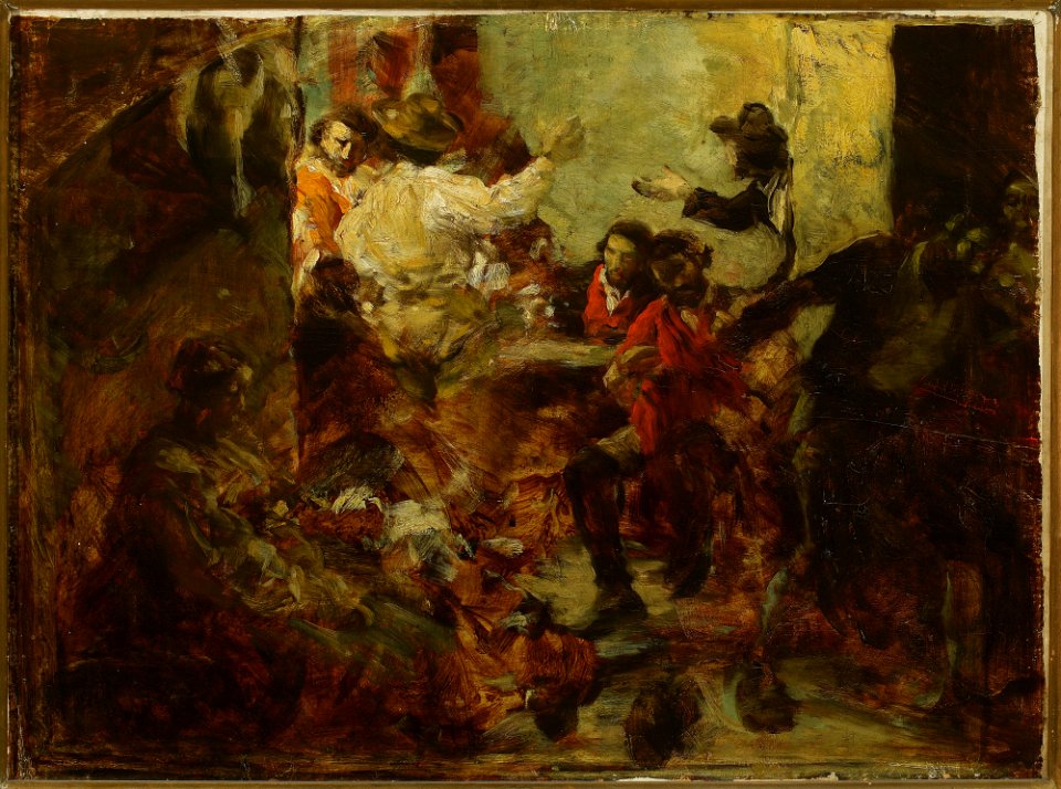 Aleksander Gierymski - Tavern in Rome, sketch - MP 255 MNW - National Museum in Warsaw