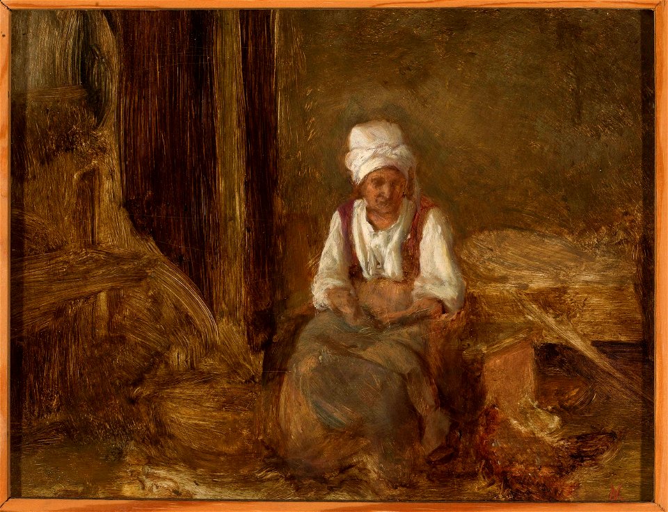 Aleksander Kotsis - Old woman indoors - MP 2563 MNW - National Museum in Warsaw