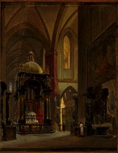 Aleksander Gryglewski - Interior of the Wawel Cathedral - MP 2077 MNW - National Museum in Warsaw