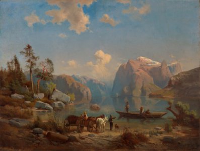 Aleksander Kotsis - Mountain Landscape with a Lake - MNK II-a-440 - National Museum Kraków