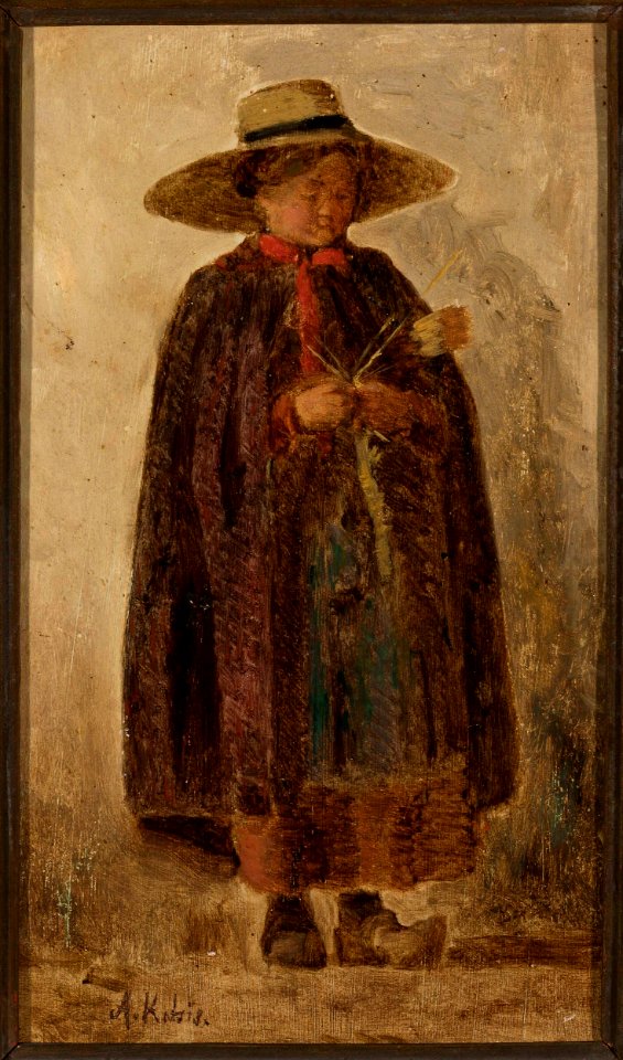 Aleksander Kotsis - Woman knitting a garter - MP 2530 MNW - National Museum in Warsaw