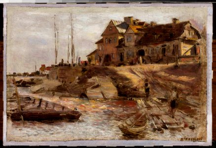 Aleksander Gierymski - Harbour in Solec, sketch - MP 623 - National Museum in Warsaw