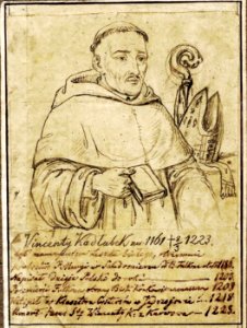 Aleksander Lesser - Portret Wincentego Kadłubka w stroju duchownym