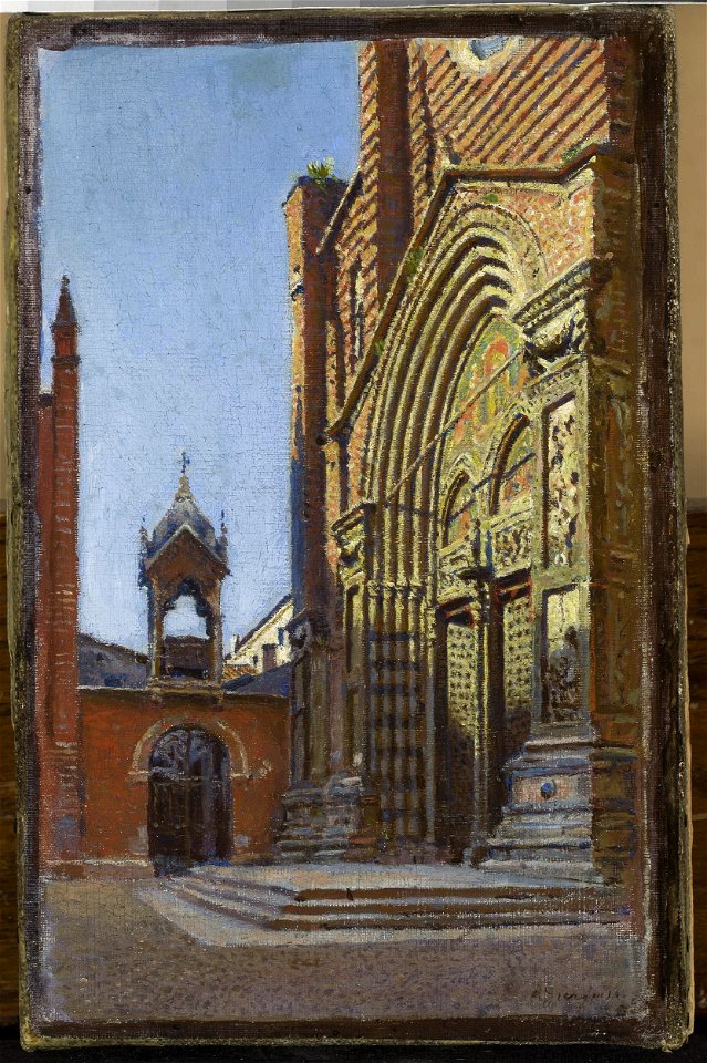 Aleksander Gierymski - Portal of the church of St. Anastasia in Verona - MP 629 MNW - National Museum in Warsaw