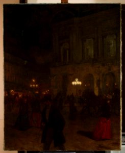 Aleksander Gierymski - Paris Opera at night - MP 413 MNW - National Museum in Warsaw