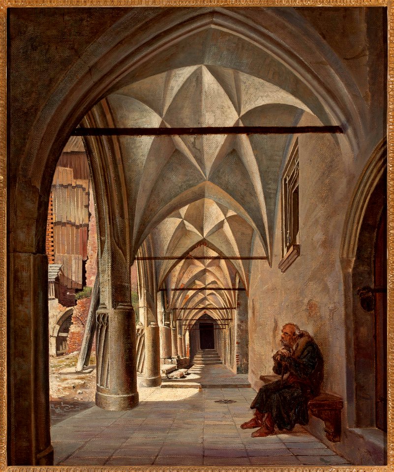 Aleksander Gryglewski - Cloisters of the Jagiellonian Library in Kraków - MP 2713 MNW - National Museum in Warsaw