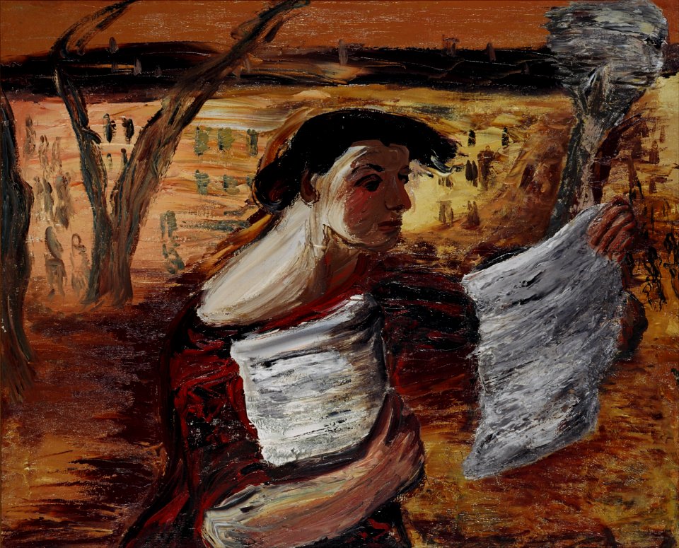 Aleksandrs Drēviņš - Woman with Leaflets - Google Art Project