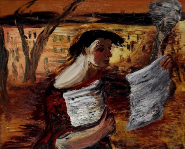 Aleksandrs Drēviņš - Woman with Leaflets - Google Art Project