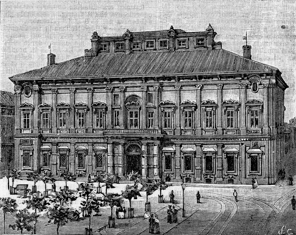 Alessandria – Palazzo della Prefettura (xilografia)