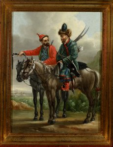 Aleksander Orłowski - Two Kalmyk horsemen - MP 2810 MNW - National Museum in Warsaw