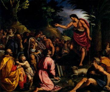 Alessandro Allori - The Preaching of St John the Baptist - WGA0183