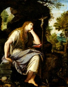 Alessandro Allori (1535-1607) - The Penitent Magdalen in the Wilderness - 290237 - National Trust. Free illustration for personal and commercial use.