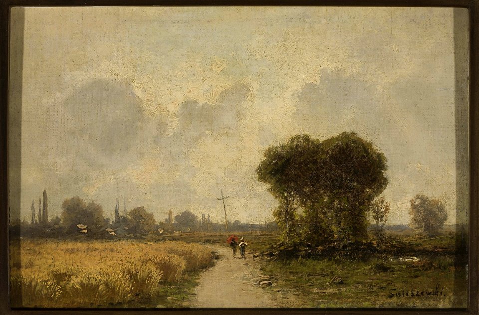 Aleksander Świeszewski - Landscape with a road - MP 2674 MNW - National Museum in Warsaw