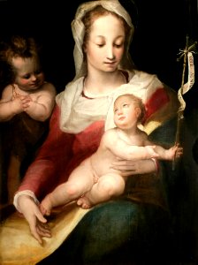 Alessandro Casolani - Madonna with Child and Young Saint John - Google Art Project. Free illustration for personal and commercial use.