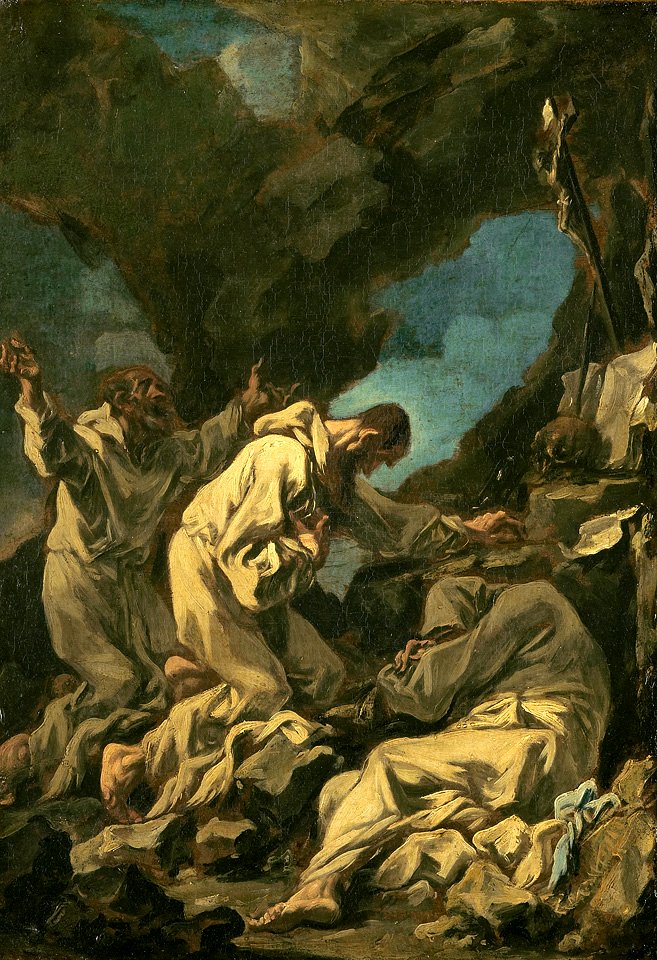 Alessandro Magnasco - Three Camaldolese Monks in Ecstatic Prayer - 332 - Rijksmuseum
