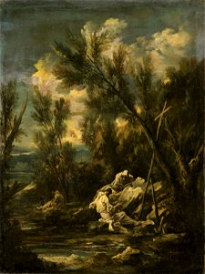 Alessandro Magnasco - Karthuizer monniken in een landschap