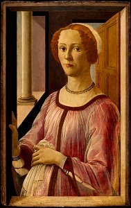 Alessandro Botticelli Portrait of a Lady (Smeralda Brandini. Free illustration for personal and commercial use.