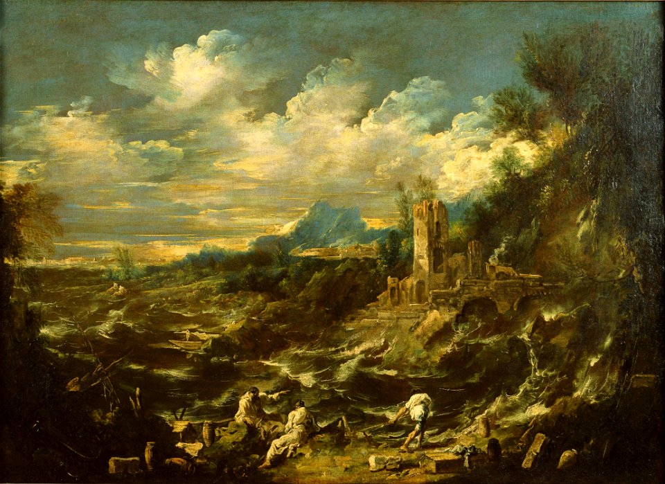 Alessandro Magnasco - Landscape with Stormy Sea - Google Art Project
