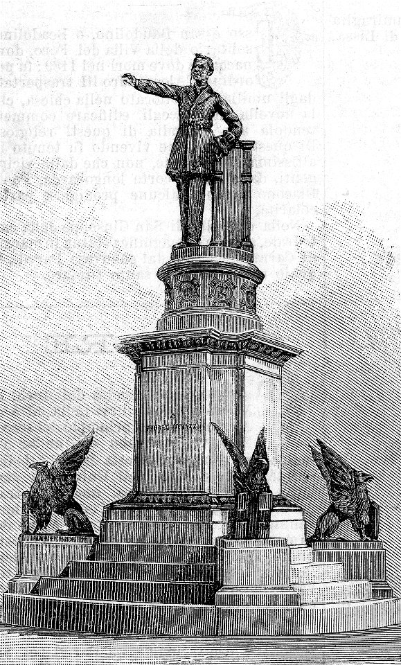 Alessandria – Monumento Rattazzi (xilografia)