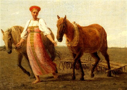 Aleksey Venetsianov - На пашне. Весна - Google Art Project (cropped)