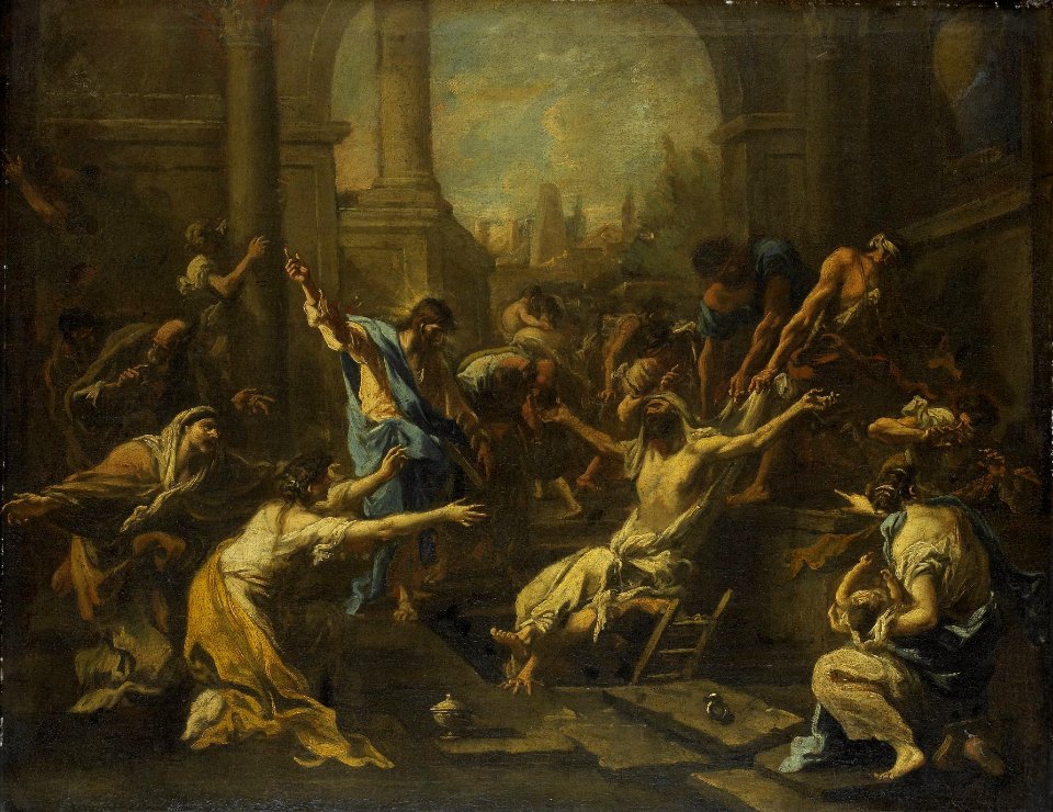 Alessandro Magnasco's painting 'The Raising of Lazarus'