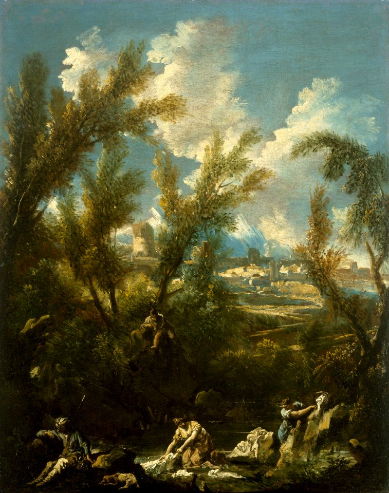 Alessandro Magnasco - Landscape with Washerwoman - 61.72 - Museum of Fine Arts