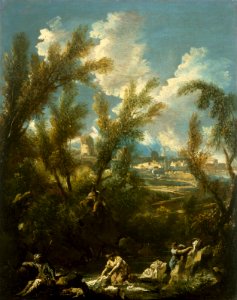Alessandro Magnasco - Landscape with Washerwoman - 61.72 - Museum of Fine Arts