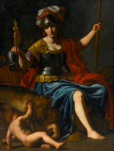 Alessandro Turchi, called l'Orbetto - Bellona with Romulus and Remus