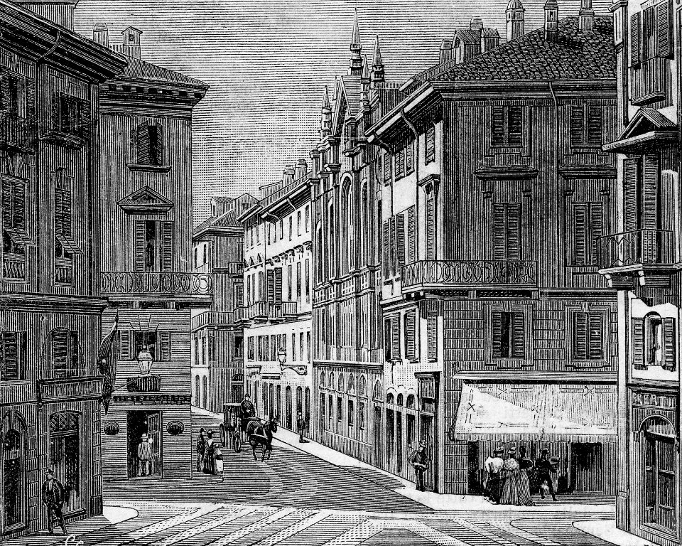 Alessandria – Chiesa israelitica (xilografia)