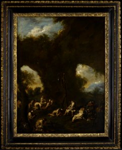 Alessandro Magnasco; Antonio Francesco Peruzzini - Monks Praying in a Grotto - 83.6.3 - Minneapolis Institute of Arts