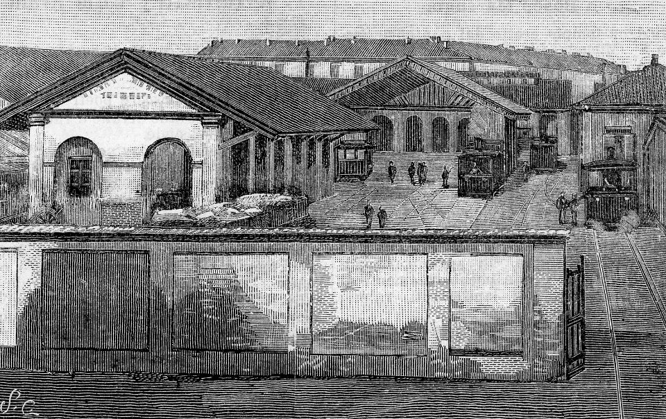 Alessandria – Scalo del tramway (xilografia)