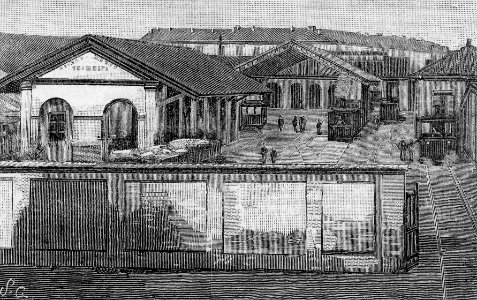 Alessandria – Scalo del tramway (xilografia)