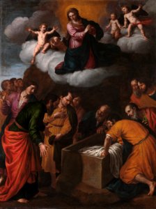 Alessandro Turchi, Assumption of Mary (1631-1635). Museo del Prado. Free illustration for personal and commercial use.