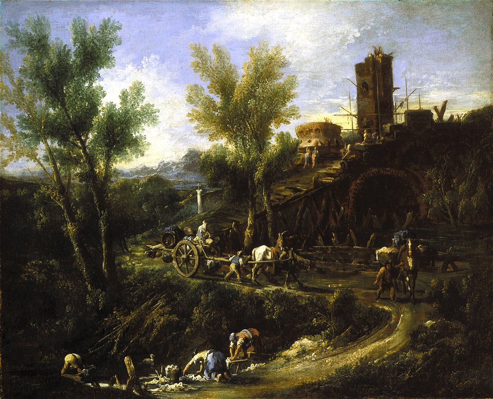 Alessandro Magnasco - Landscape with Gypsies and Washerwomen - 50.63 - Indianapolis Museum of Art